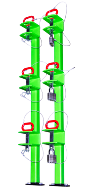 LB012-THREE PLACE CLASSIC SERIES TRIMMER RACK (OPEN TRAILERS)